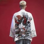 Veste kimono homme Hannya noir & blanc 5