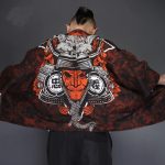 Veste Kimono homme guerrier japonais & loup 2