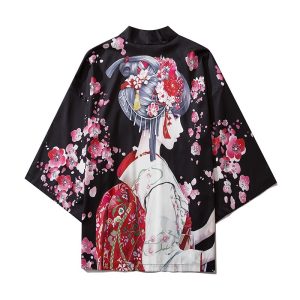 Veste kimono femme Geisha Hannya 6