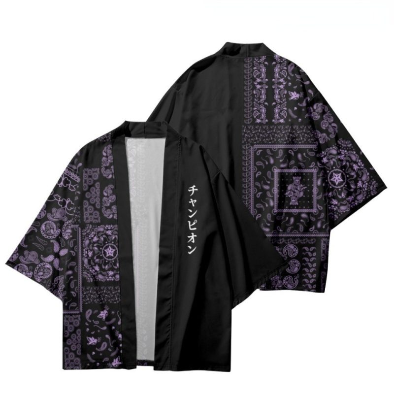 Veste kimono – kanjis “champion”