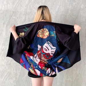 Veste kimono femme Geisha Hannya 4