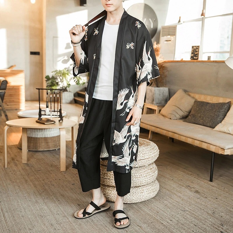 Veste longue Kimono homme 5