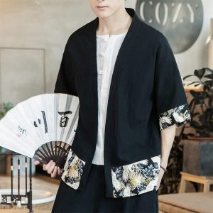 Veste longue Kimono pour homme – wagara 7