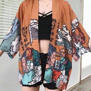Veste kimono japonais femme dragon 7