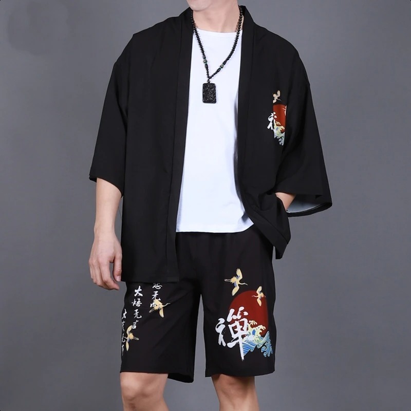 Haori – Veste Kimono homme Grande Vague de Kanagawa 3