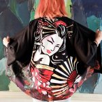 Veste kimono femme geisha japonaise 5