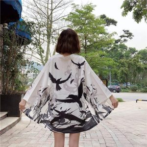 Veste kimono femme banc de poisson koï 3