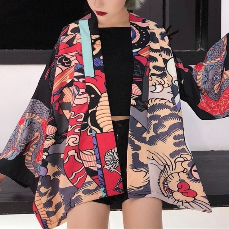Veste kimono femme monstres japonais 3