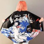 Haori – Veste kimono femme vague de Kanagawa 3