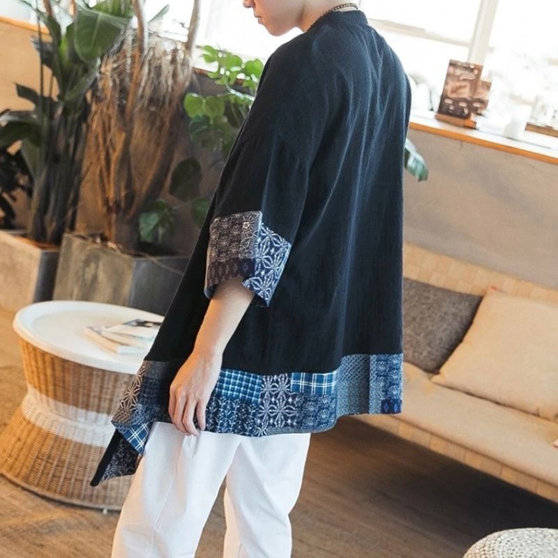 Veste longue Kimono pour homme – wagara 2