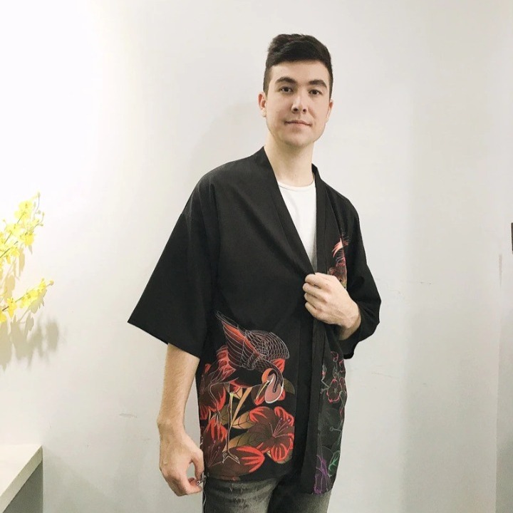 Haori – Veste Kimono homme geisha 3