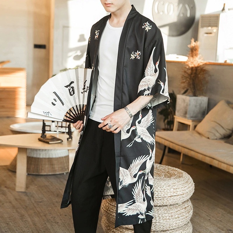 Veste longue Kimono homme 4