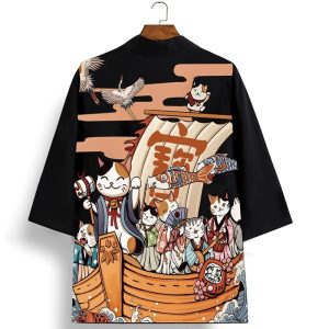 Veste kimono – Haori samouraï Neko 7