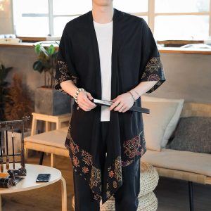 Veste longue Kimono pour homme – tropical 5