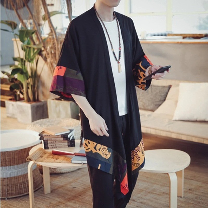 Veste longue Kimono pour homme – tropical