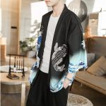 Veste Kimono homme Koï et vague de Kanagawa 3