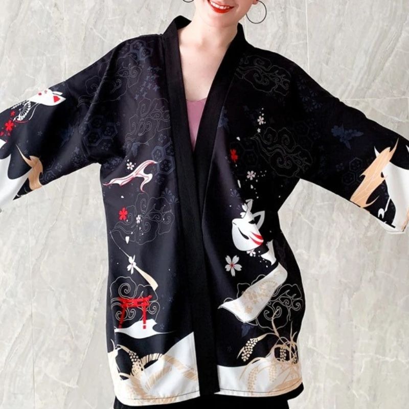 Veste kimono femme masque Myobu 2