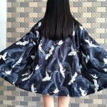 Veste kimono femme Grue Japonaise 2