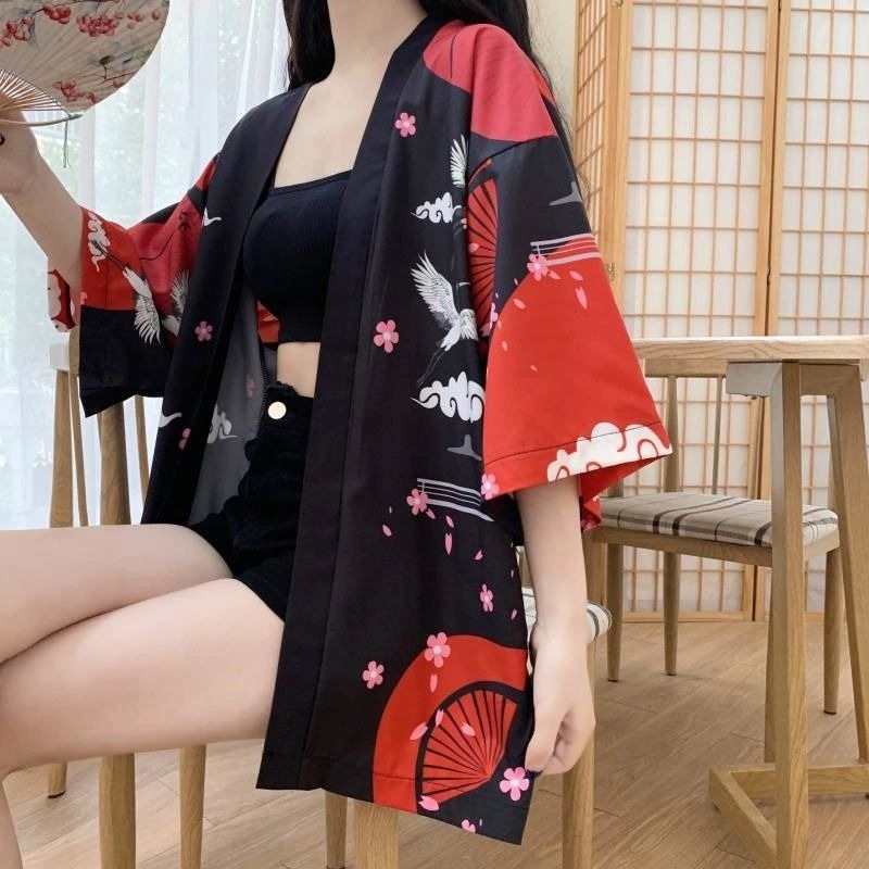 Veste kimono femme maneki neko 3