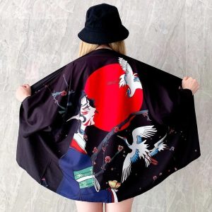 Veste kimono femme Tsuru spirituel 6