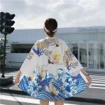 Veste kimono femme flore japonaise 2
