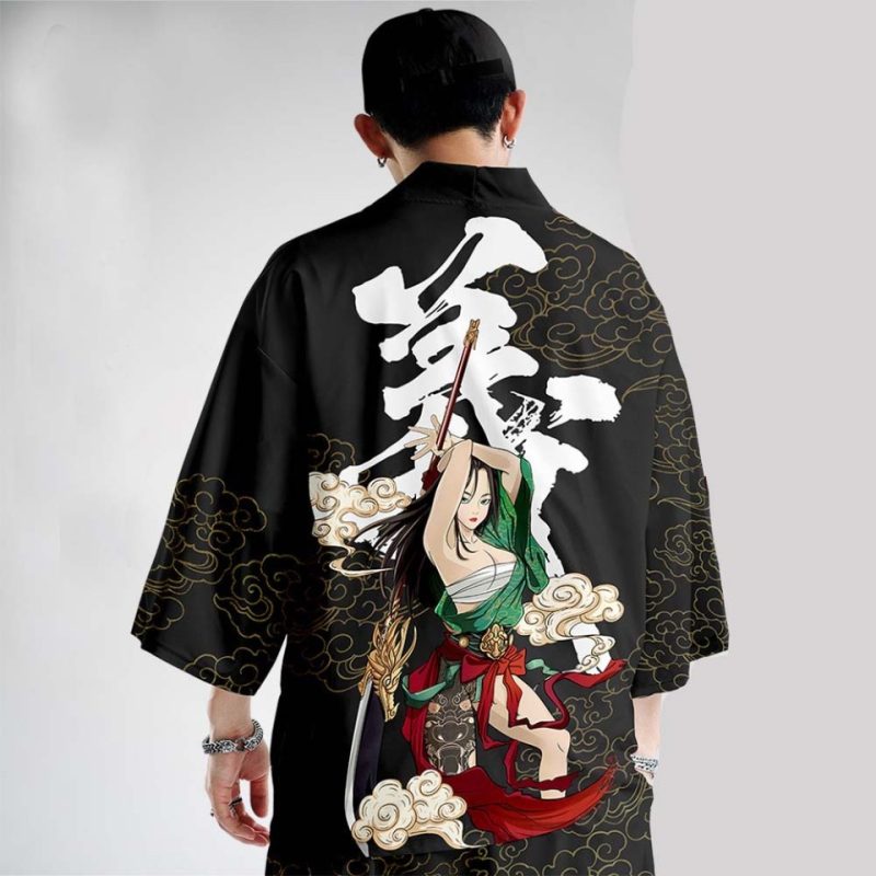 Ensemble veste kimono et pantalon homme Onna Bugeisha 2