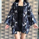 Veste kimono femme Grue Japonaise 3