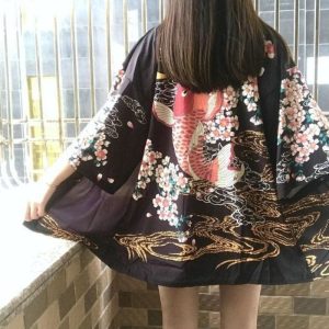 Veste kimono femme chat porte bonheur 5