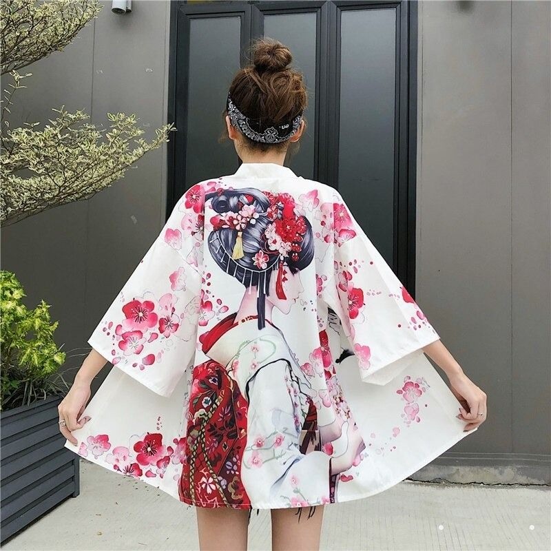 Veste kimono femme geisha traditionnelle