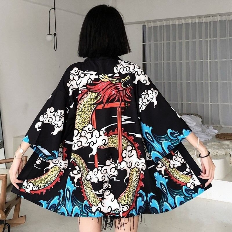 Veste kimono femme Ryu japonais 4