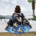 Veste kimono femme flore japonaise 5