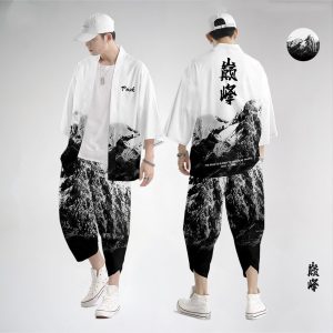 Ensemble veste et pantalon japonais homme style montagne