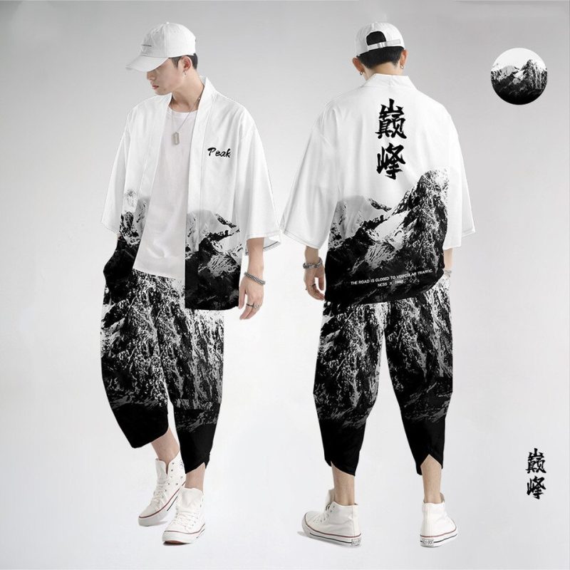 Ensemble veste et pantalon japonais homme style montagne