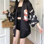 Veste kimono femme  Chat Japonais 7