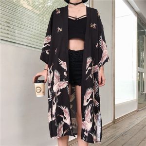 Veste kimono femme longue