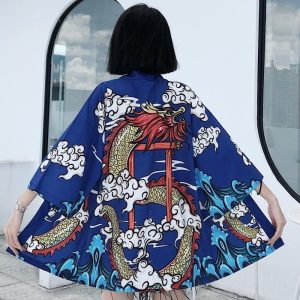 Veste kimono femme longue 7
