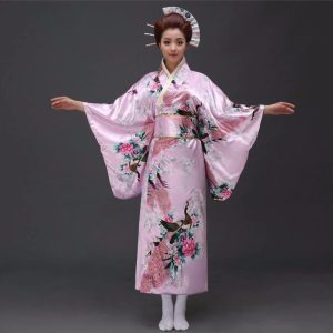 Kimono traditionnel japonais pour femme Kujaku 9