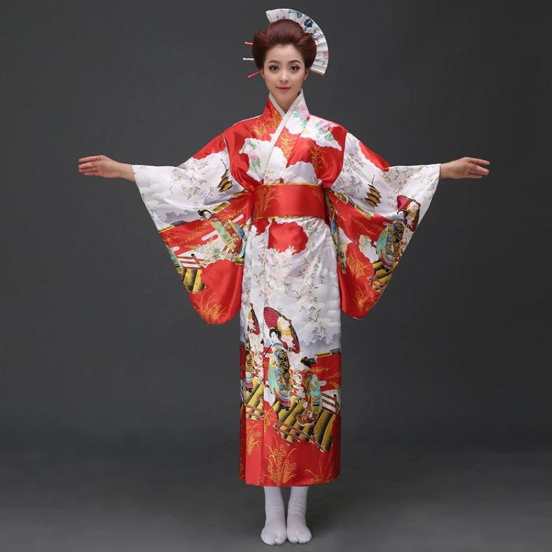 Kimono japonais traditionnel pour femme Sensōji 5
