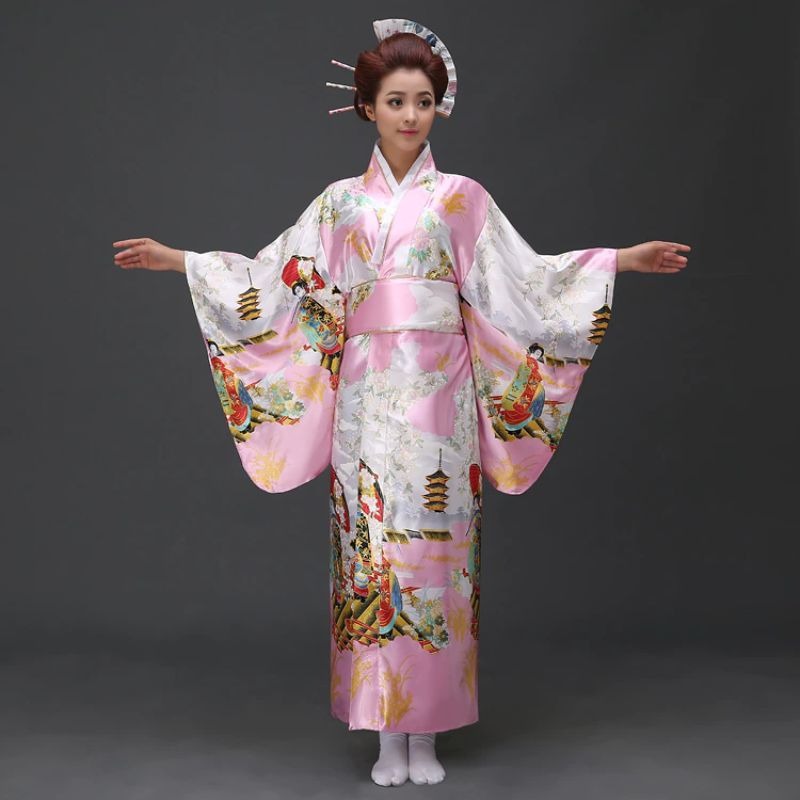 Kimono japonais traditionnel pour femme Sensōji 6