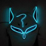 Demi masque Kitsune néon 5