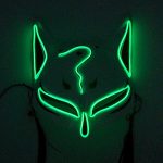 Demi masque Kitsune néon 10
