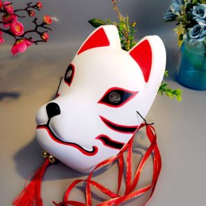Demi masque Kitsune néon 15