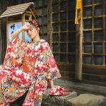 Kimono Furisode traditionnel pour femme Asanoha 4