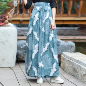 Ensemble robe japonaise courte pour femme motif Kantsubaki 4