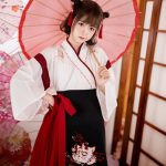 Ensemble robe japonaise femme motif Neko 3