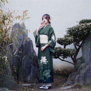 Kimono japonais traditionnel femme Asanoha 9