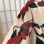 Ensemble robe japonaise courte pour femme motif Kantsubaki 4