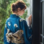Kimono traditionnel pour femme – bleu 8