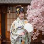Kimono japonais traditionnel pour femme motif Temari 4