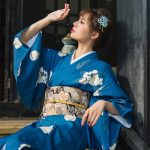 Kimono traditionnel pour femme – bleu 6